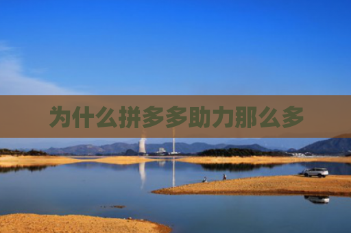 为什么拼多多助力那么多