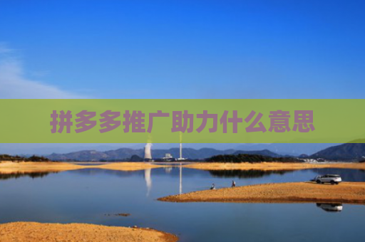 拼多多推广助力什么意思