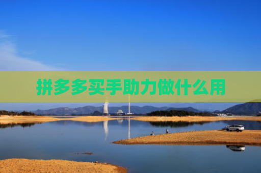 拼多多买手助力做什么用