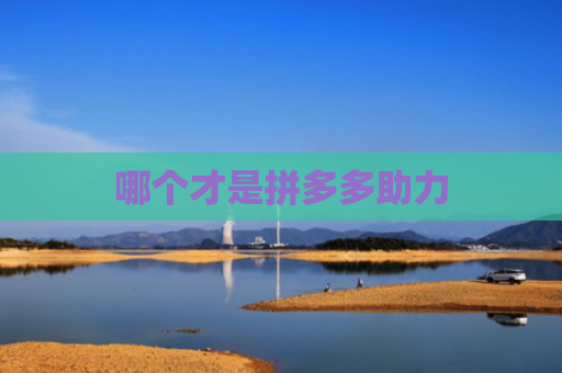 哪个才是拼多多助力