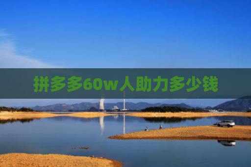 拼多多60w人助力多少钱